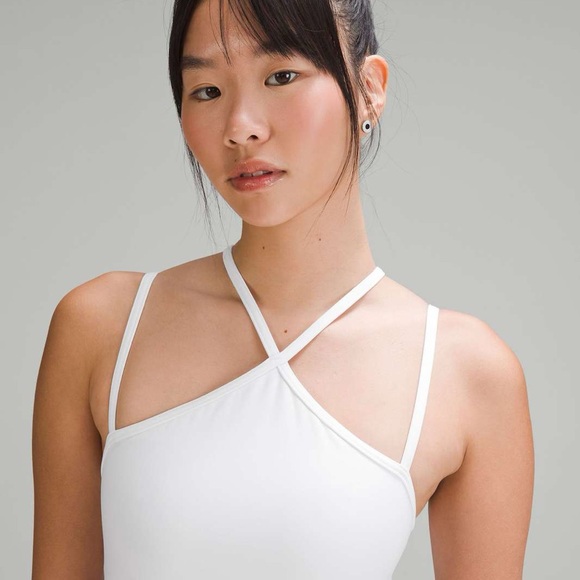 Lululemon Athletica Flow Y nulu bra White Cross-Strap  Sports Bra - Picture 3 of 5